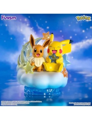 Evoli & Pikachu Diorama 2 Funism Pokémon Figurines XL (1pcs)