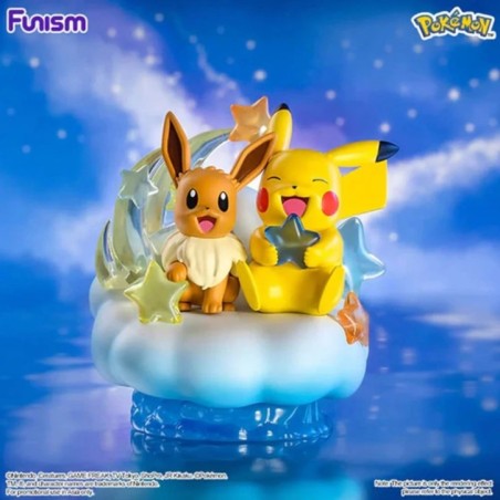 Evoli & Pikachu Diorama 2 Funism Pokémon Figurines XL (1pcs)